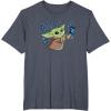 image:imageStar Wars The Mandalorian The Child with Blue Butterflies TShirtHeather Blue