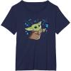 image:imageStar Wars The Mandalorian The Child with Blue Butterflies TShirtNavy Blue
