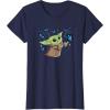 image:imageStar Wars The Mandalorian The Child with Blue Butterflies TShirtNavy Blue