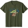 image:imageStar Wars The Mandalorian The Child with Blue Butterflies TShirtOlive Green