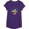 image:imageStar Wars The Mandalorian The Child with Blue Butterflies TShirtPurple