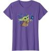 image:imageStar Wars The Mandalorian The Child with Blue Butterflies TShirtPurple Heather