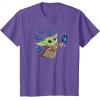 image:imageStar Wars The Mandalorian The Child with Blue Butterflies TShirtPurple Heather