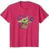 image:imageStar Wars The Mandalorian The Child with Blue Butterflies TShirtRed Heather