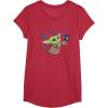 image:imageStar Wars The Mandalorian The Child with Blue Butterflies TShirtRed Heather