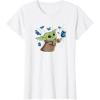 image:imageStar Wars The Mandalorian The Child with Blue Butterflies TShirtWhite