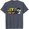 image:imageStar Wars Logo Character CloseUp Kawaii Style Tshirt TShirtHeather Blue