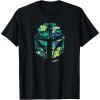 image:imageStar Wars The Mandalorian Mando Tropical Print Helmet TShirtBlack