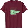 image:imageStar Wars The Mandalorian Season 3 Grogu Face with Name TShirtBurgundy