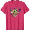 image:imageStar Wars The Mandalorian The Child with Blue Butterflies TShirtRed Heather