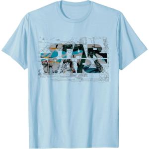 image:imageStar Wars Logo ATAT Walker Battle TShirt TShirtBaby Blue