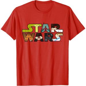 image:imageStar Wars Logo Character CloseUp Kawaii Style Tshirt TShirtRed