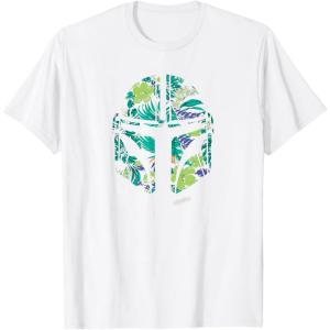 image:imageStar Wars The Mandalorian Mando Tropical Print Helmet TShirtWhite