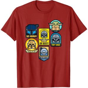 image:imageStar Wars The Mandalorian Season 3 Character Stickers Grogu TShirtCranberry Red