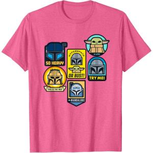 image:imageStar Wars The Mandalorian Season 3 Character Stickers Grogu TShirtPink Heather