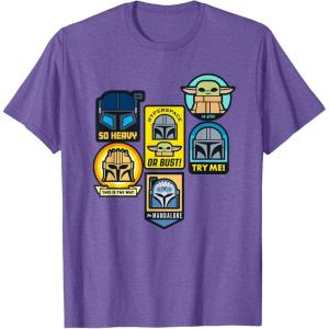 image:imageStar Wars The Mandalorian Season 3 Character Stickers Grogu TShirtPurple Heather