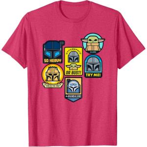 image:imageStar Wars The Mandalorian Season 3 Character Stickers Grogu TShirtRed Heather