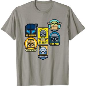image:imageStar Wars The Mandalorian Season 3 Character Stickers Grogu TShirtSlate Grey