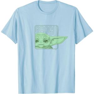 image:imageStar Wars The Mandalorian Season 3 Grogu Face with Name TShirtBaby Blue