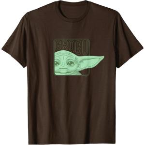 image:imageStar Wars The Mandalorian Season 3 Grogu Face with Name TShirtBrown