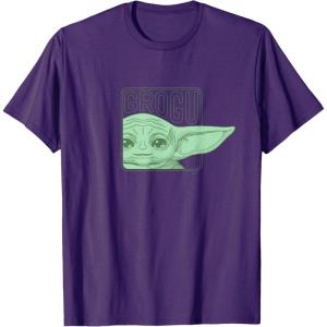 image:imageStar Wars The Mandalorian Season 3 Grogu Face with Name TShirtPurple