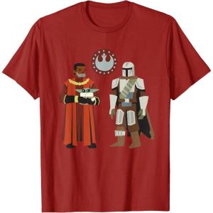 image:imageStar Wars The Mandalorian Season 3 Grogu Greef Karga icon TShirtCranberry Red