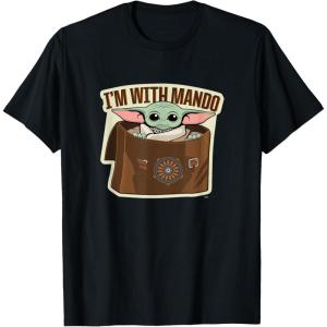 image:imageStar Wars The Mandalorian Season 3 Grogu Im With Mando TShirtBlack