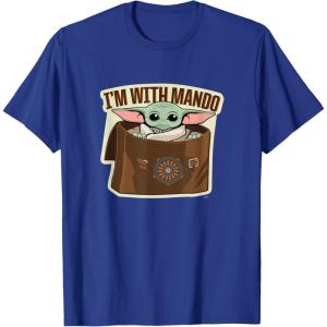 image:imageStar Wars The Mandalorian Season 3 Grogu Im With Mando TShirtRoyal Blue