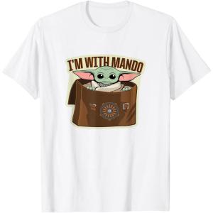 image:imageStar Wars The Mandalorian Season 3 Grogu Im With Mando TShirtWhite