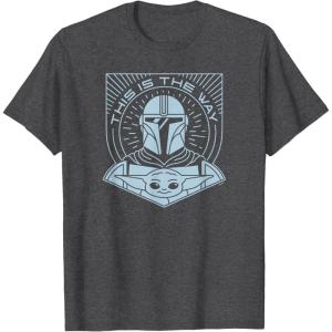 image:imageStar Wars The Mandalorian Season 3 Grogu The Way Hyperspace TShirtDark Heather Grey