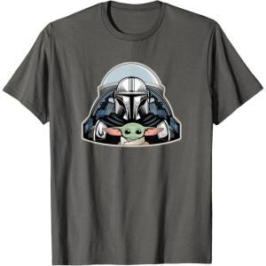 image:imageStar Wars The Mandalorian Season 3 N1 Starfighter Grogu TShirtAsphalt Grey