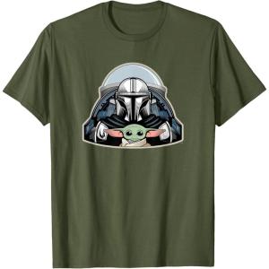 image:imageStar Wars The Mandalorian Season 3 N1 Starfighter Grogu TShirtOlive Green