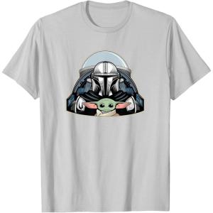 image:imageStar Wars The Mandalorian Season 3 N1 Starfighter Grogu TShirtSilver Grey