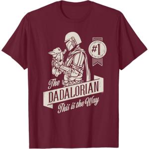 image:imageStar Wars The Mandalorian and Grogu Dadalorian Fathers Day TShirtBurgundy