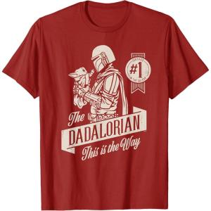 image:imageStar Wars The Mandalorian and Grogu Dadalorian Fathers Day TShirtCranberry Red