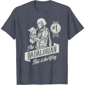 image:imageStar Wars The Mandalorian and Grogu Dadalorian Fathers Day TShirtHeather Blue
