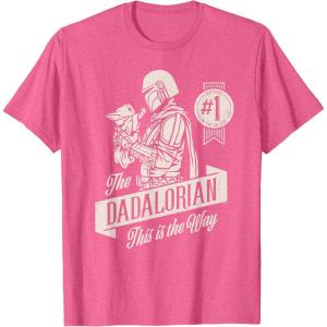 image:imageStar Wars The Mandalorian and Grogu Dadalorian Fathers Day TShirtPink Heather