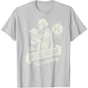 image:imageStar Wars The Mandalorian and Grogu Dadalorian Fathers Day TShirtSilver Grey