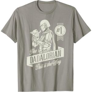 image:imageStar Wars The Mandalorian and Grogu Dadalorian Fathers Day TShirtSlate Grey