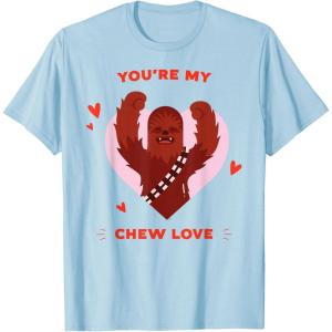 image:imageStar Wars Valentines Day quotYoure My Chew Lovequot Chewbacca TShirtBaby Blue