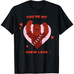 image:imageStar Wars Valentines Day quotYoure My Chew Lovequot Chewbacca TShirtBlack
