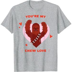 image:imageStar Wars Valentines Day quotYoure My Chew Lovequot Chewbacca TShirtHeather Grey