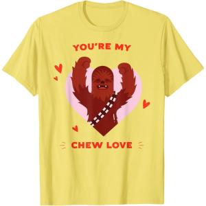image:imageStar Wars Valentines Day quotYoure My Chew Lovequot Chewbacca TShirtLemon Yellow