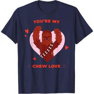 image:imageStar Wars Valentines Day quotYoure My Chew Lovequot Chewbacca TShirtNavy Blue