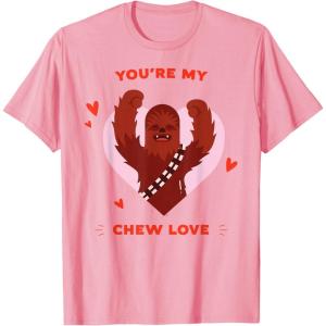 image:imageStar Wars Valentines Day quotYoure My Chew Lovequot Chewbacca TShirtPink