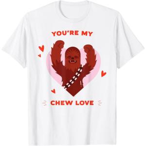 image:imageStar Wars Valentines Day quotYoure My Chew Lovequot Chewbacca TShirtWhite