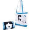 image:imageJay Franco Beach Towel and Tote Bag Set  16 x 145 Canvas Shoulder Handbag with 28 x 58 Super Soft Absorbent Bath TowelBlue  Wednesday