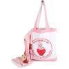 image:imageJay Franco Beach Towel and Tote Bag Set  16 x 145 Canvas Shoulder Handbag with 28 x 58 Super Soft Absorbent Bath TowelPink  Strawberry Shortcake