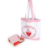 image:imageJay Franco Beach Towel and Tote Bag Set  16 x 145 Canvas Shoulder Handbag with 28 x 58 Super Soft Absorbent Bath TowelPink  Strawberry Shortcake