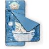 image:imageJay Franco Kids Nap Mat with Embedded Pillow amp Blanket  Soft 46x20 Microfiber Sleeping Bag with Name Tag amp Handle for School Travel SleepoverBlue  Mandalorian